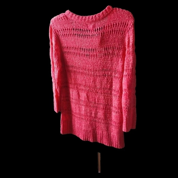 -Elle loose knit sweater size L coral color - Picture 3 of 7